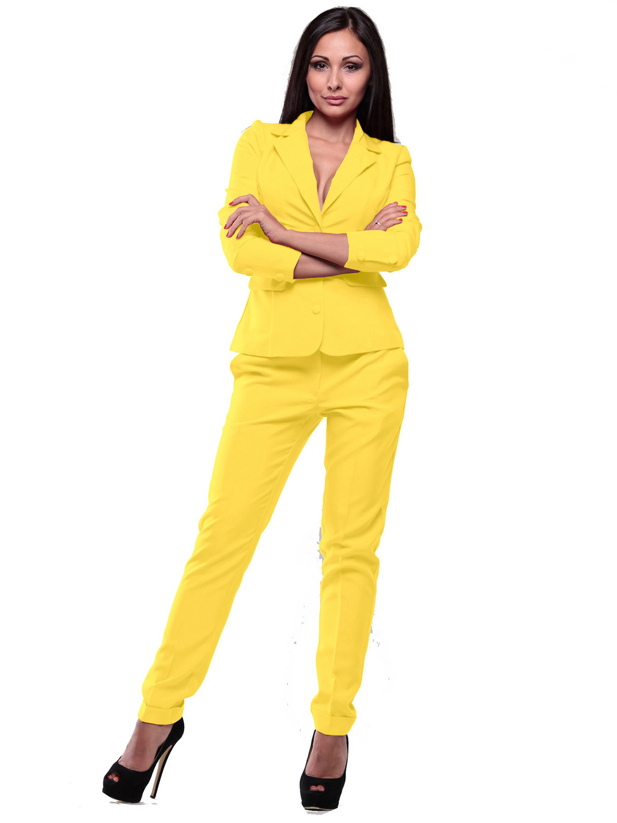 Желтые костюмы для девушек