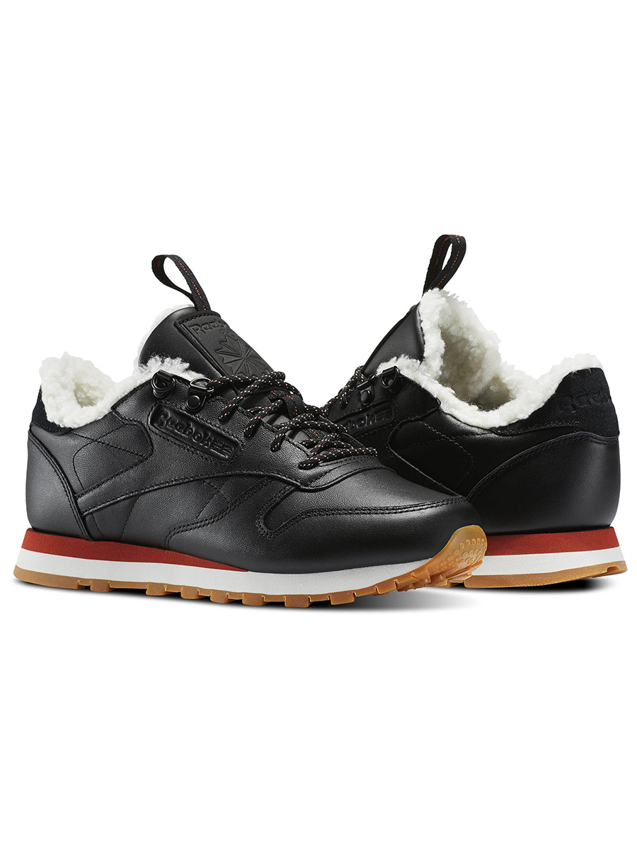 Зимние кроссовки Reebok Classic Leather женские