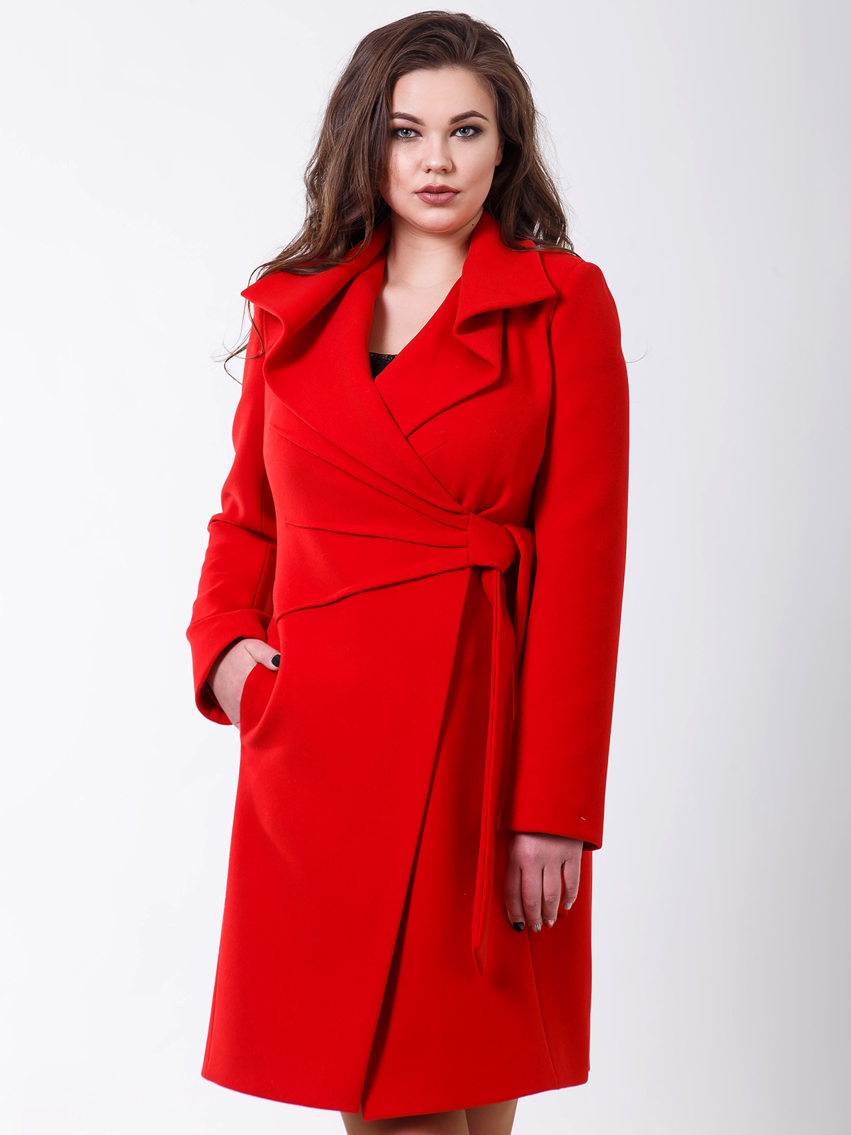 Bessini пальто женское красное