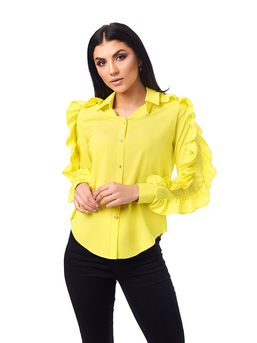 Блузка женская лимонного цвета