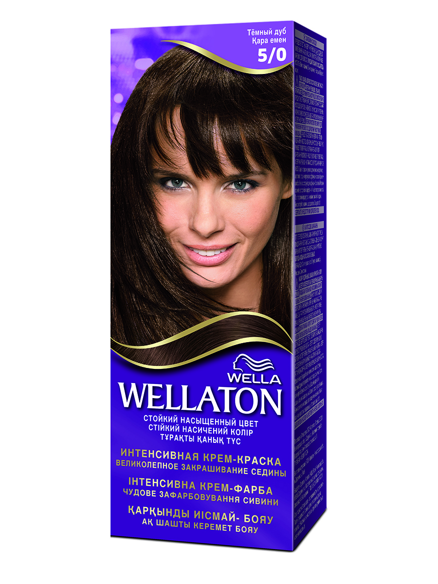 Wellaton крем-краска для волос стойкая, 5/0 темный дуб