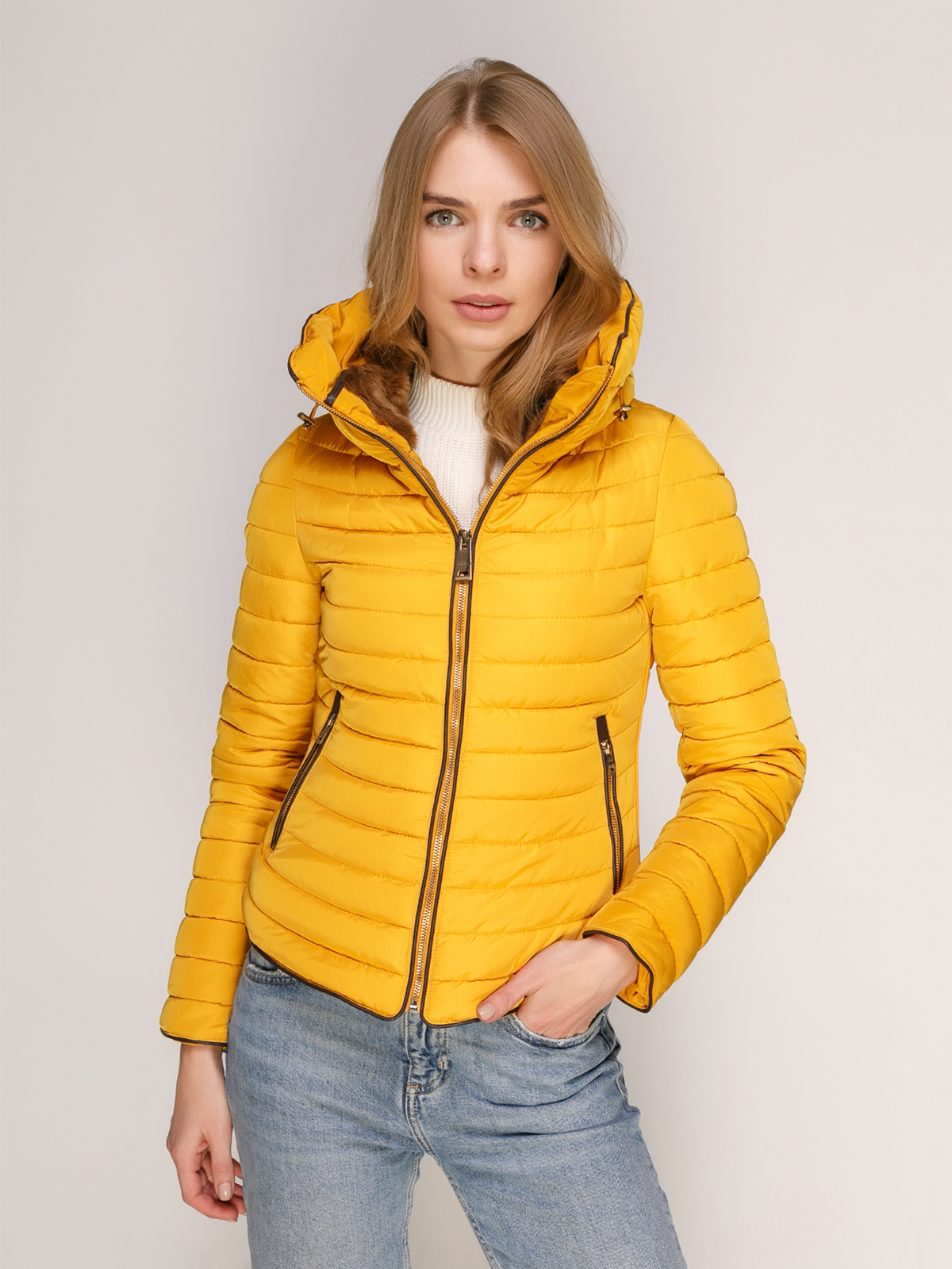 Zara желтая куртка