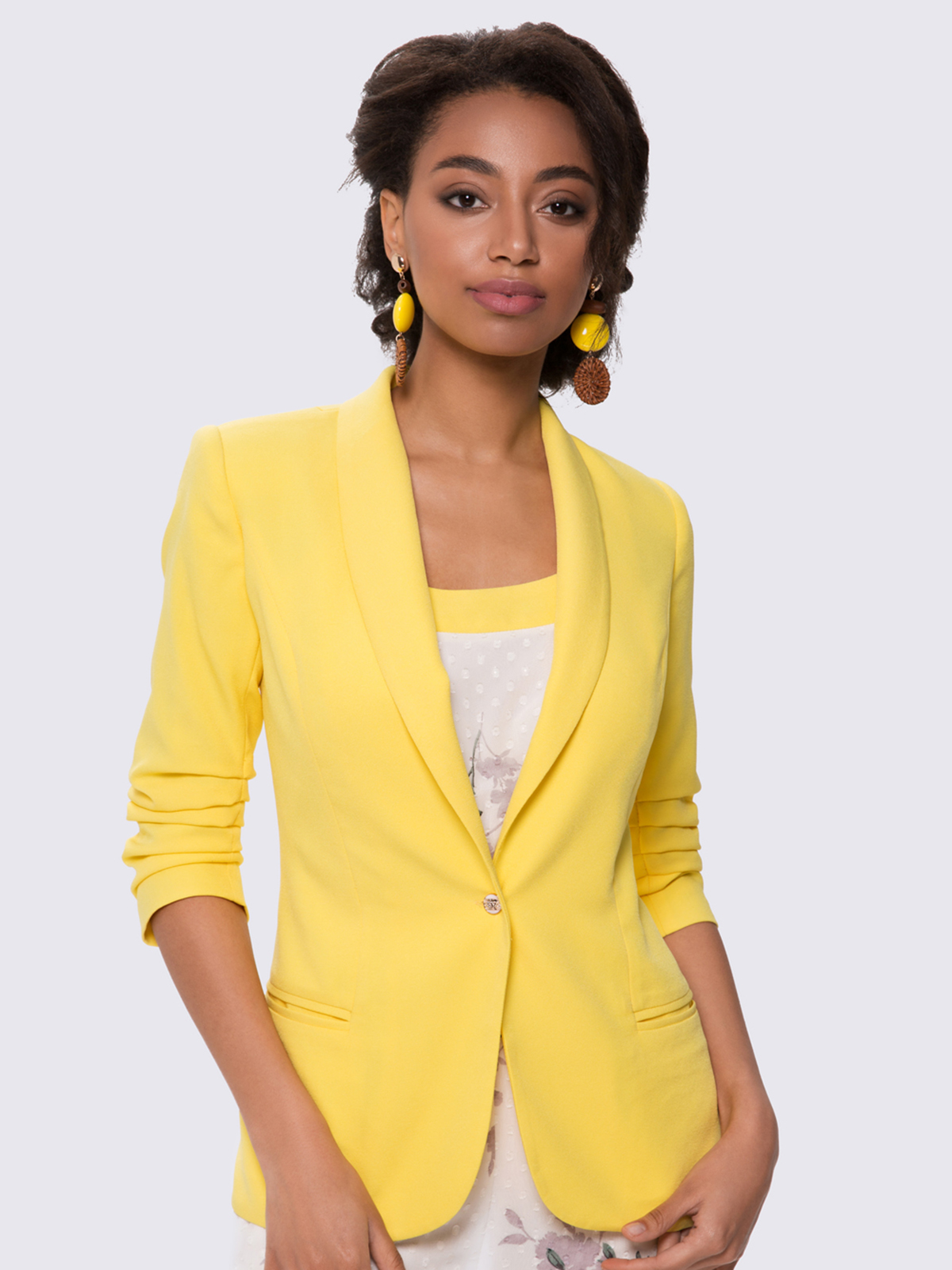 Жёлтый пиджак женский