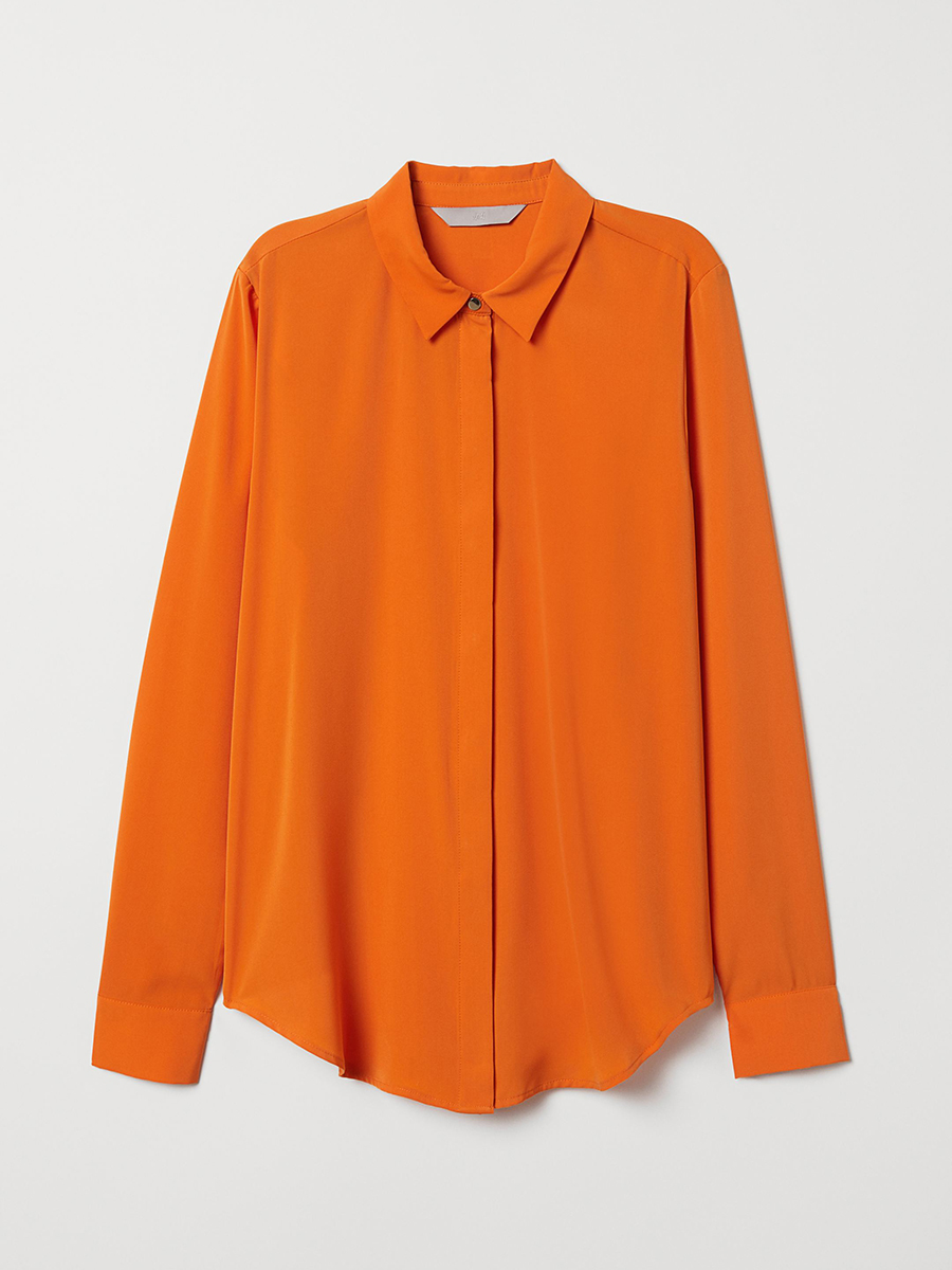 Блузка оранжевая женская