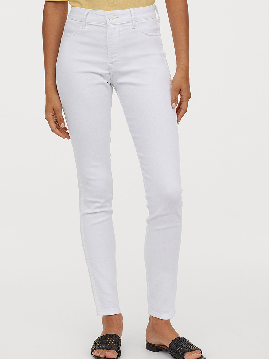 Белые джинсы HM женские skinny Ankle