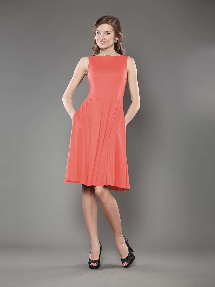 Платье кораллового цвета | 944626