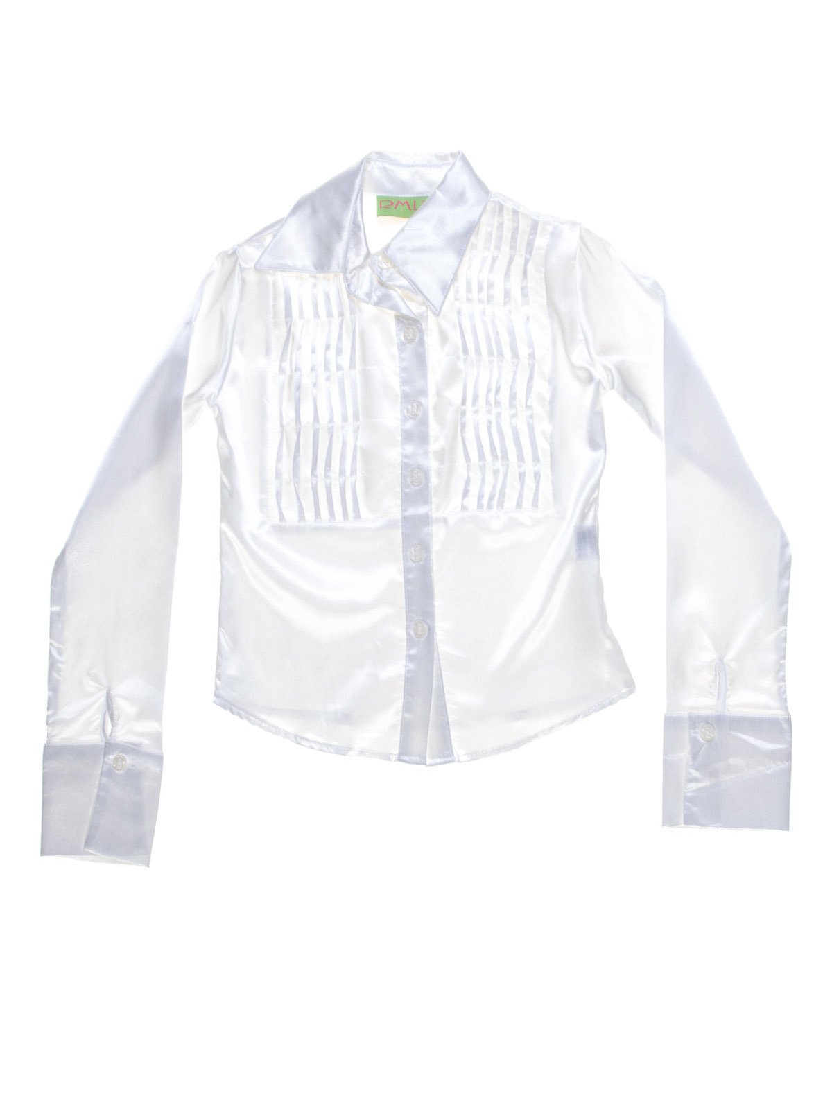 Рубашка белая со складками | 1236899