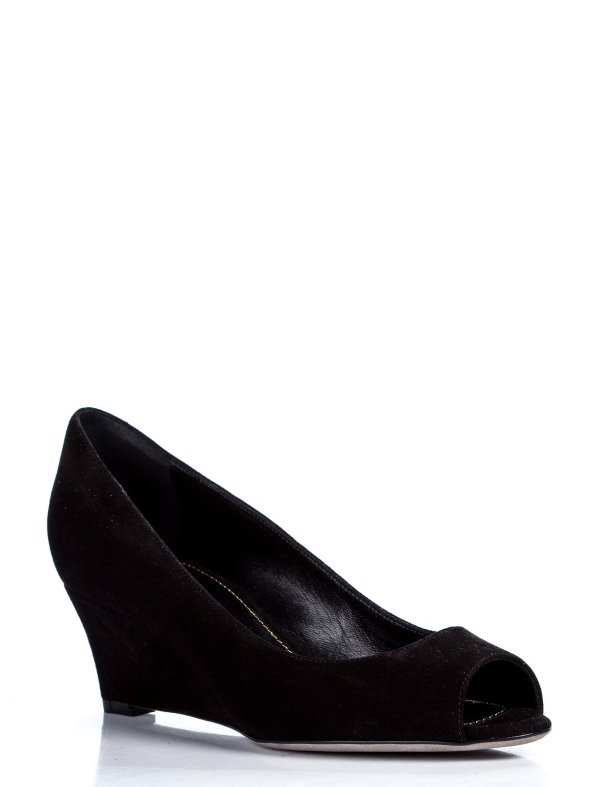 Туфли черные с открытым носком | 980494