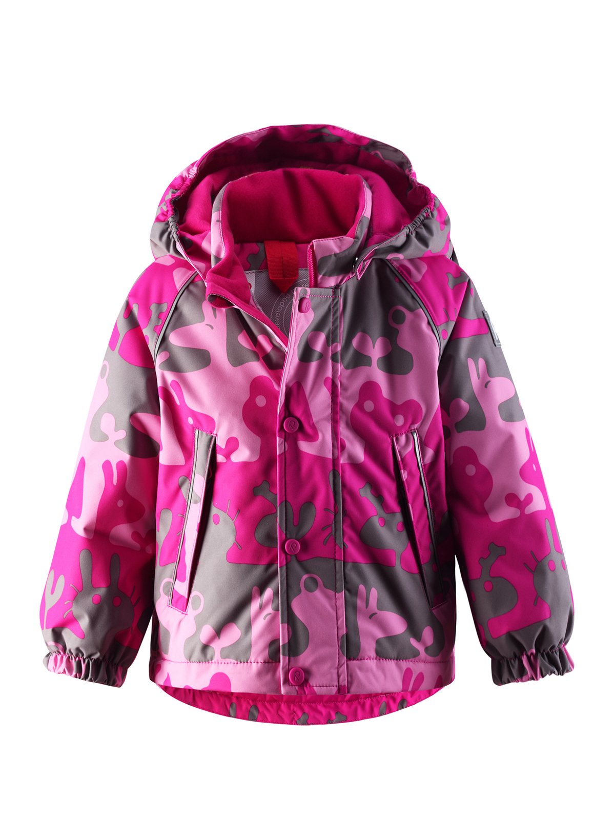Куртка розово-серая в принт | 1378020