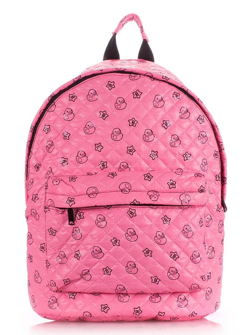 Рюкзак рожевий в принт | 1567996
