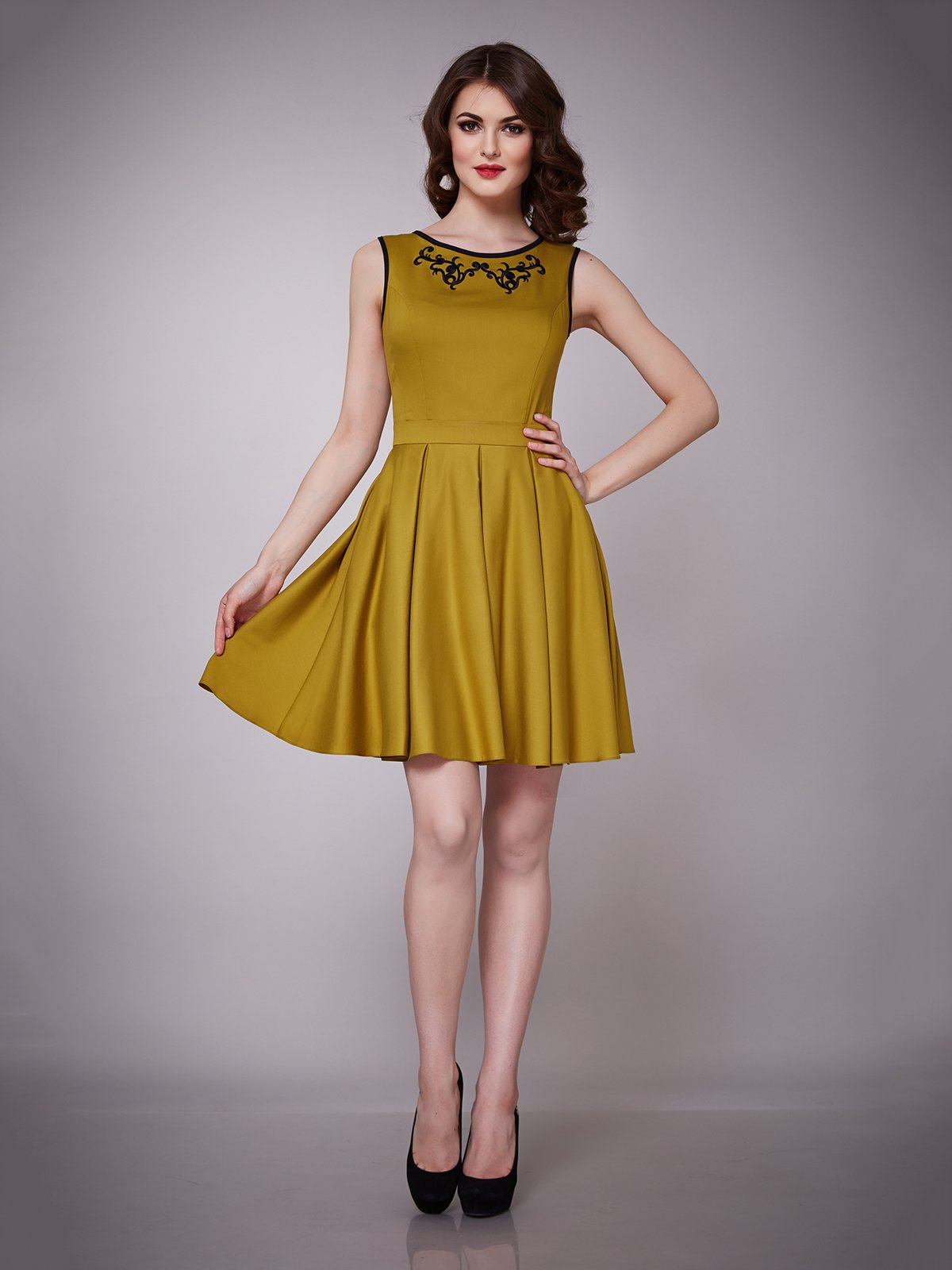 Платье желто-зеленое | 1695043
