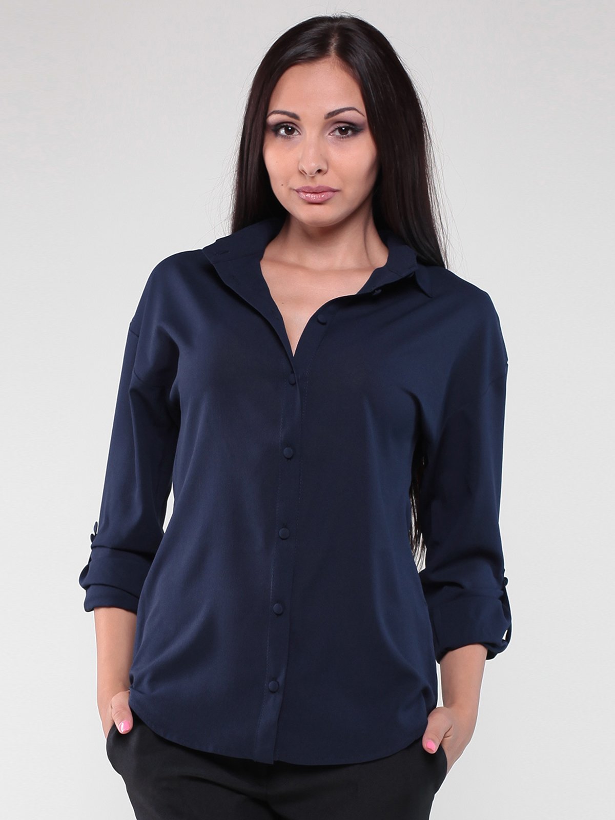 Блуза темно-синяя | 1822263
