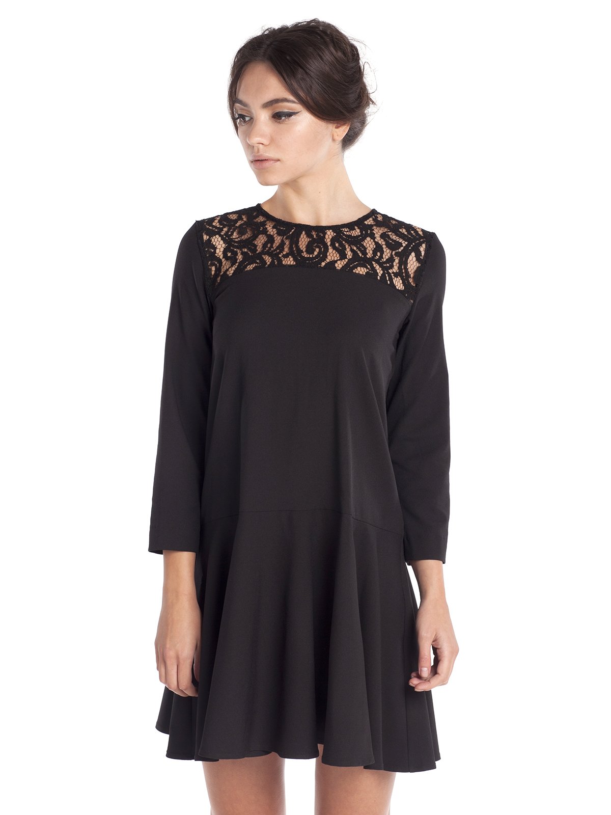 Платье черное с кружевом | 1857319