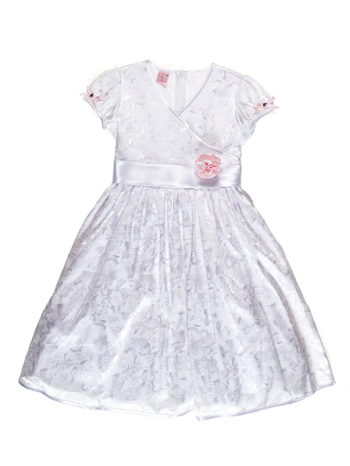 Платье белое с цветочным принтом | 3343244