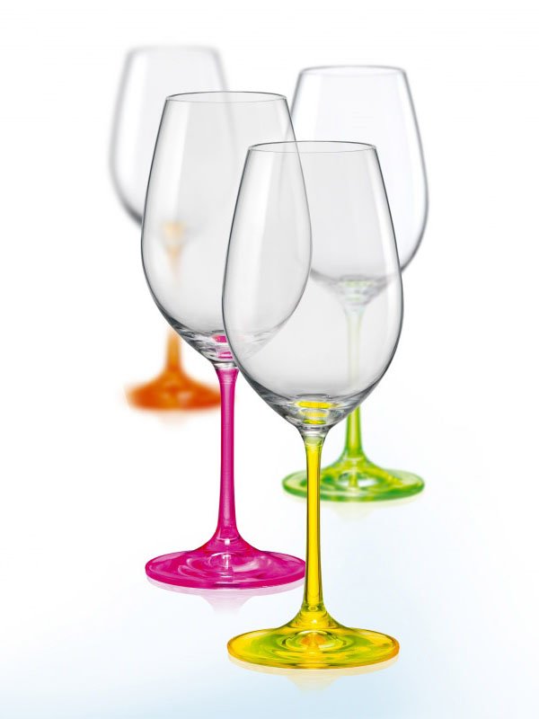 Набір келихів для вина Neon (4х350 мл) | 2008746