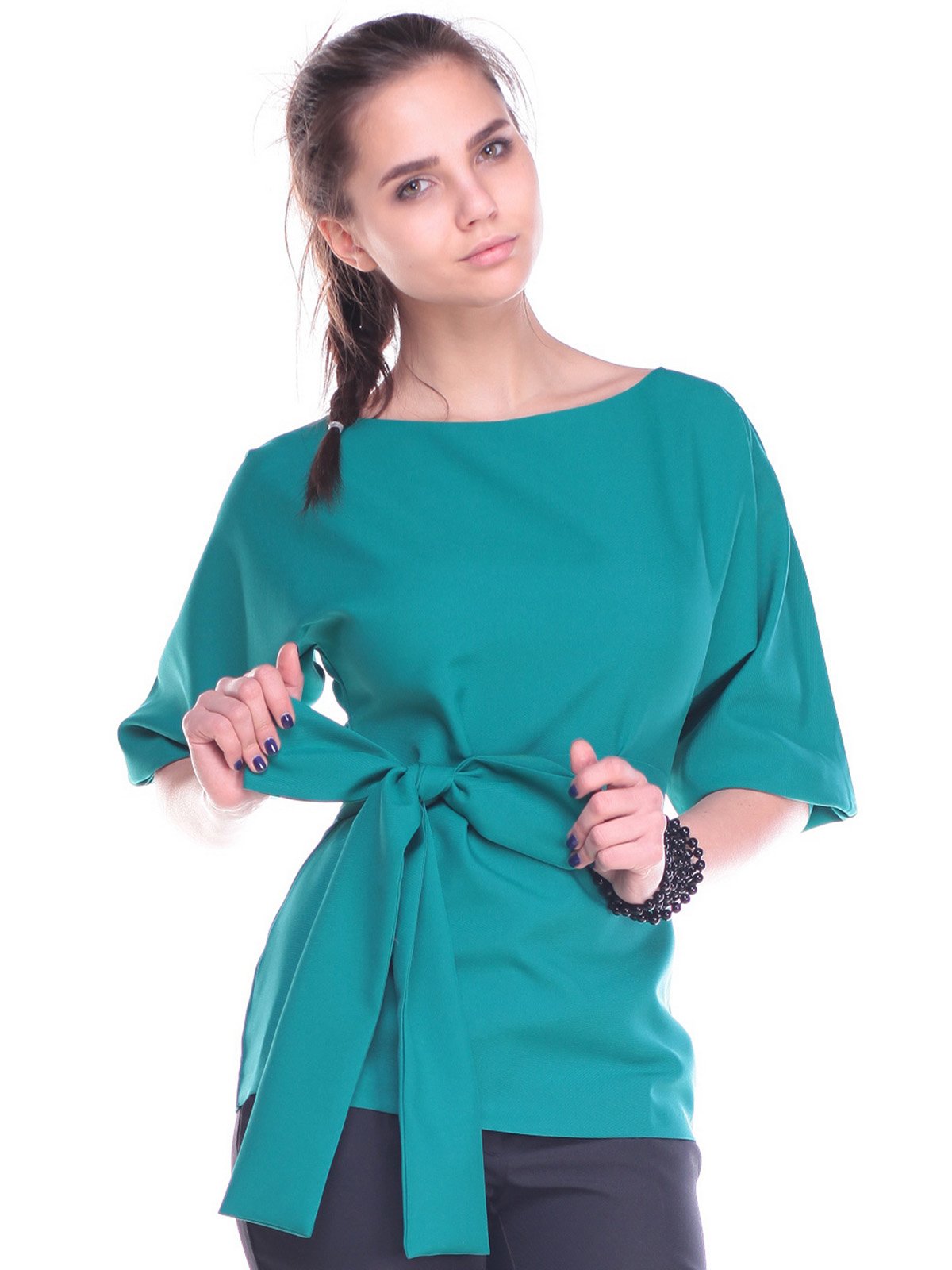 Блуза кольору зеленої сосни | 2195933