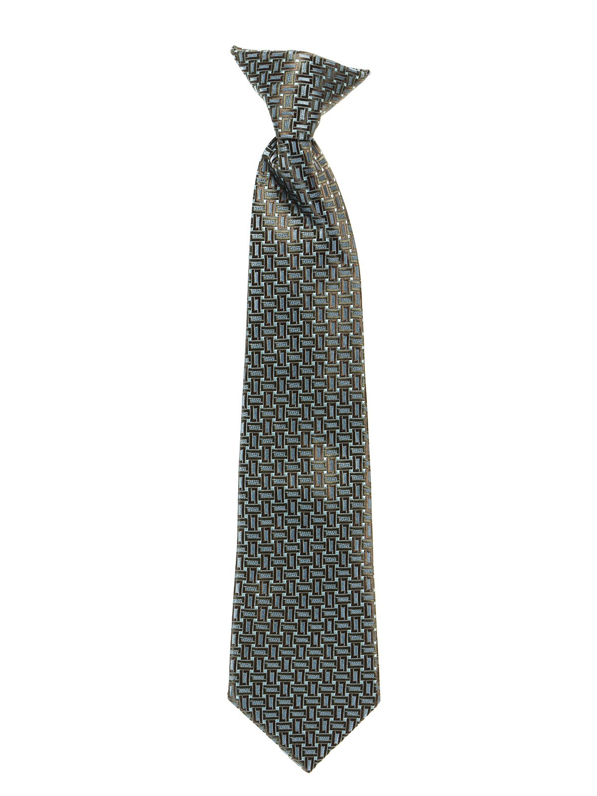 Краватка зелена у принт | 2496073