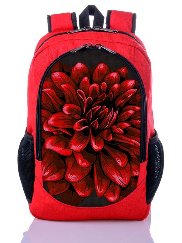Рюкзак червоний з принтом | 2551902