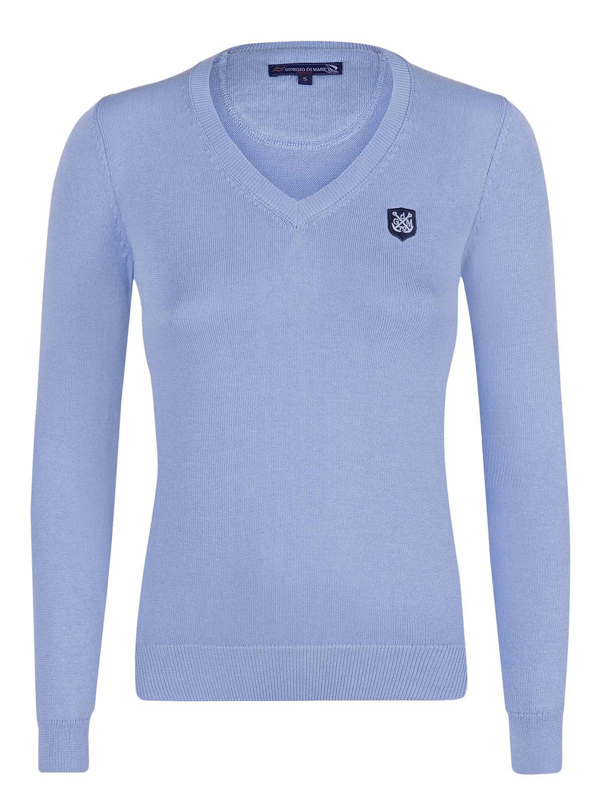 Пуловер голубой | 2658830