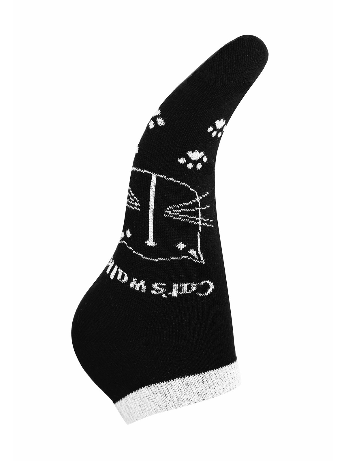 Шкарпетки чорні в принт | 2762344
