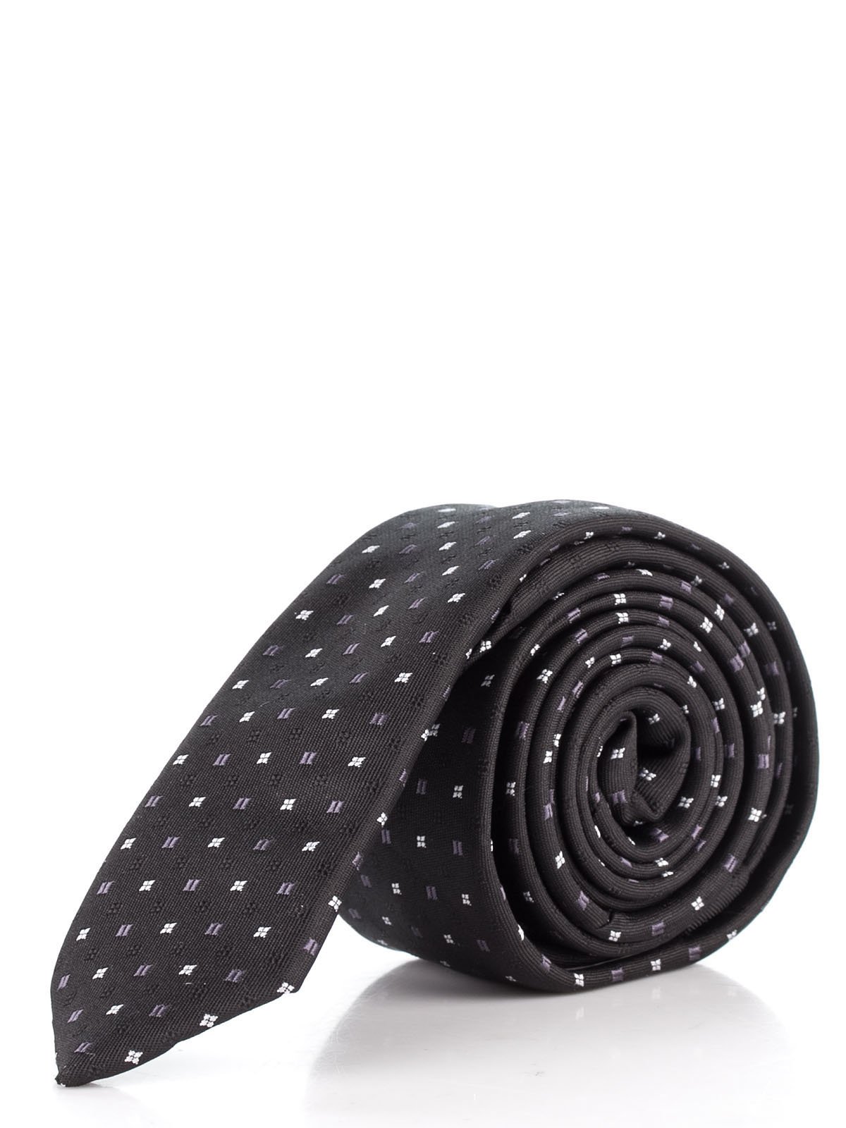 Краватка чорна з принтом | 2776669