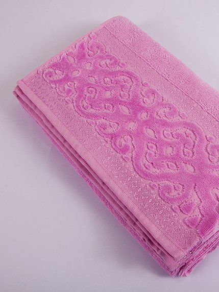 Рушник махровий рожевий (50х90 см) | 2331600
