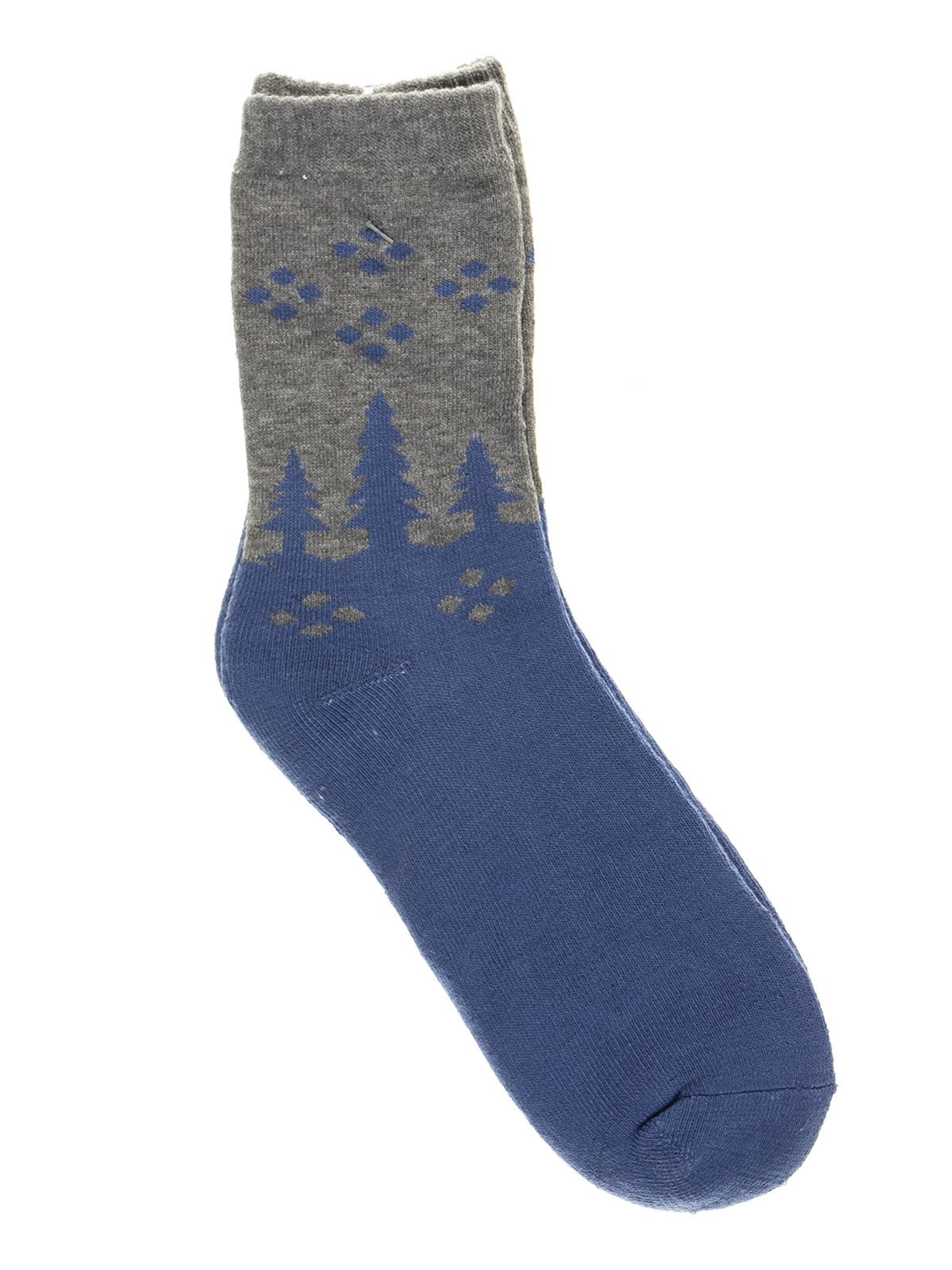 Шкарпетки двоколірні в принт | 2916859
