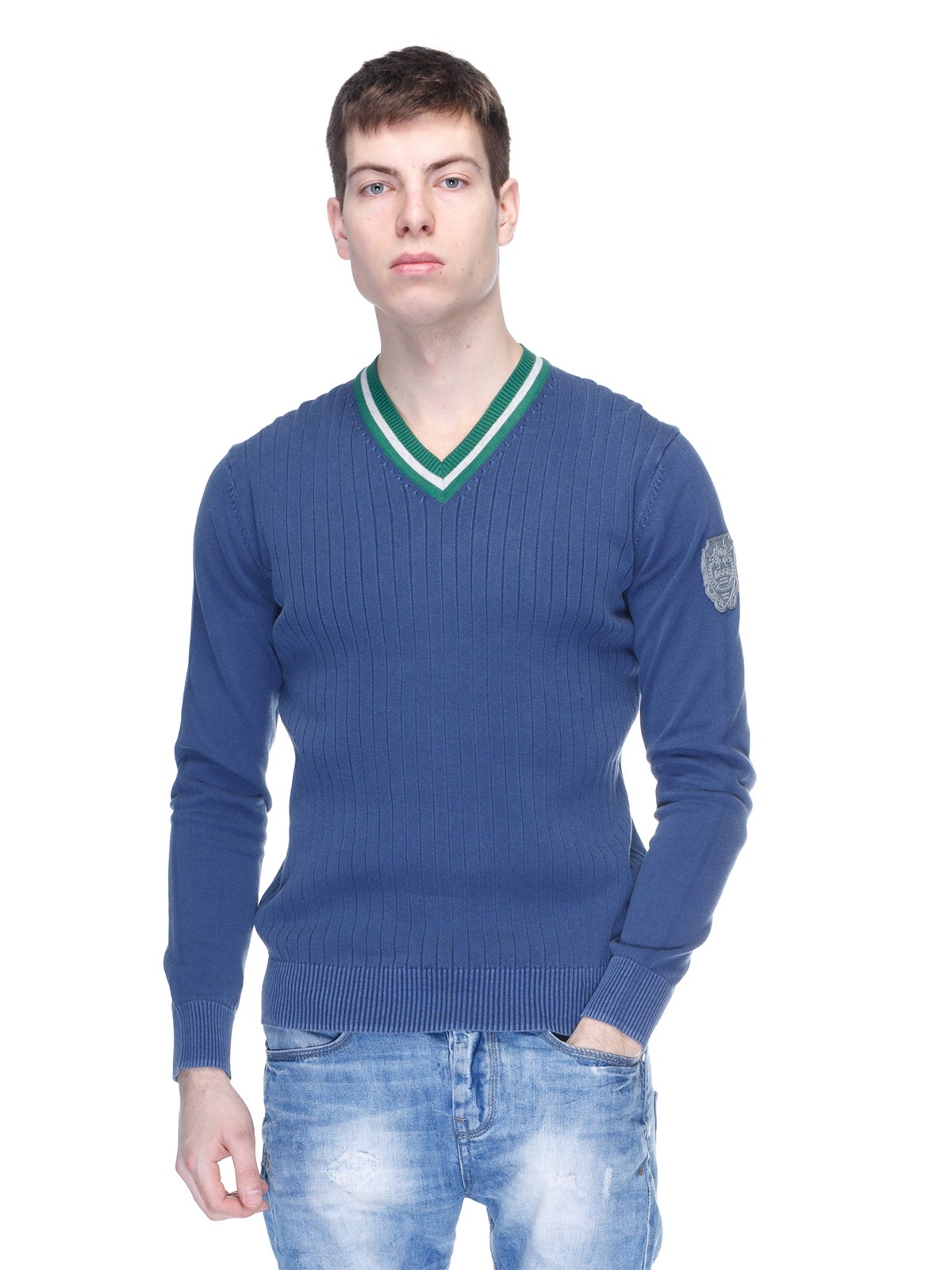 Пуловер синий | 2942718