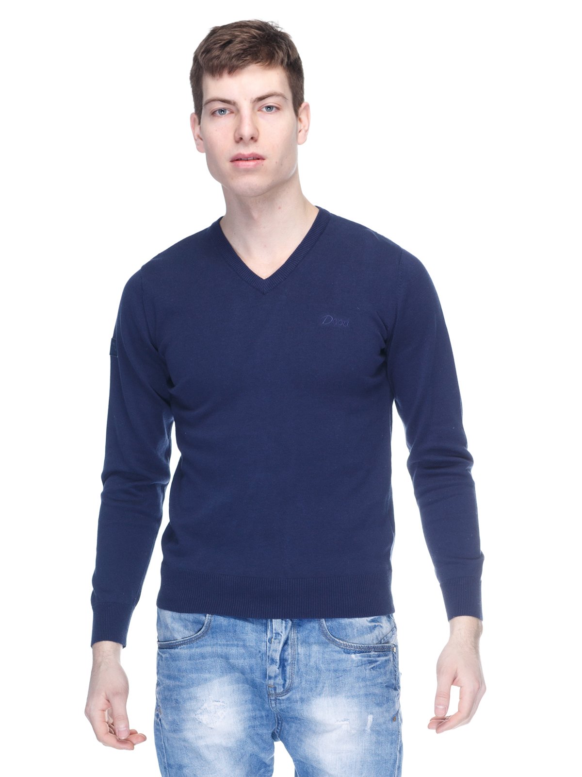 Пуловер темно-синій | 2942720