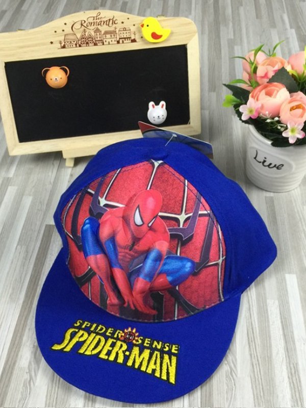 Бейсболка «Человек-паук» синяя с принтом | 3046165