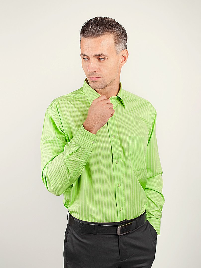 Салатовые мужские рубашки