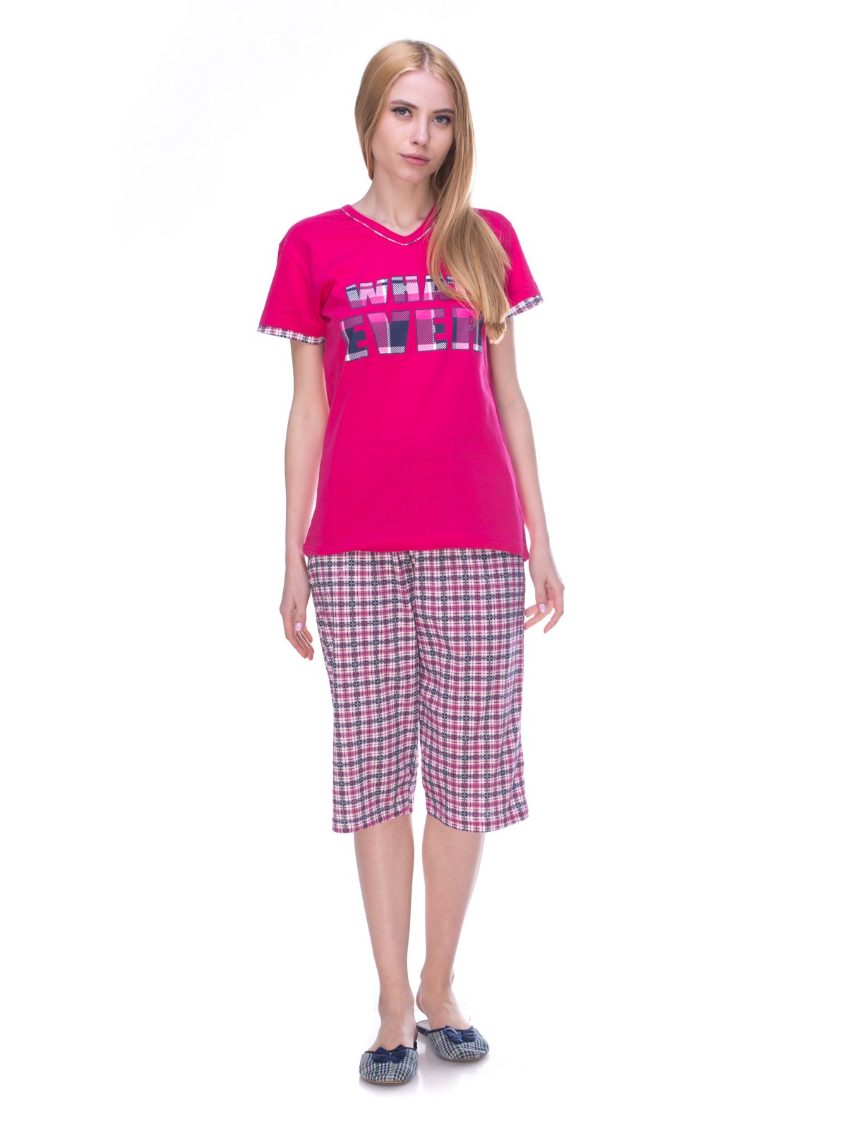 Пижама: футболка и капри | 3130263