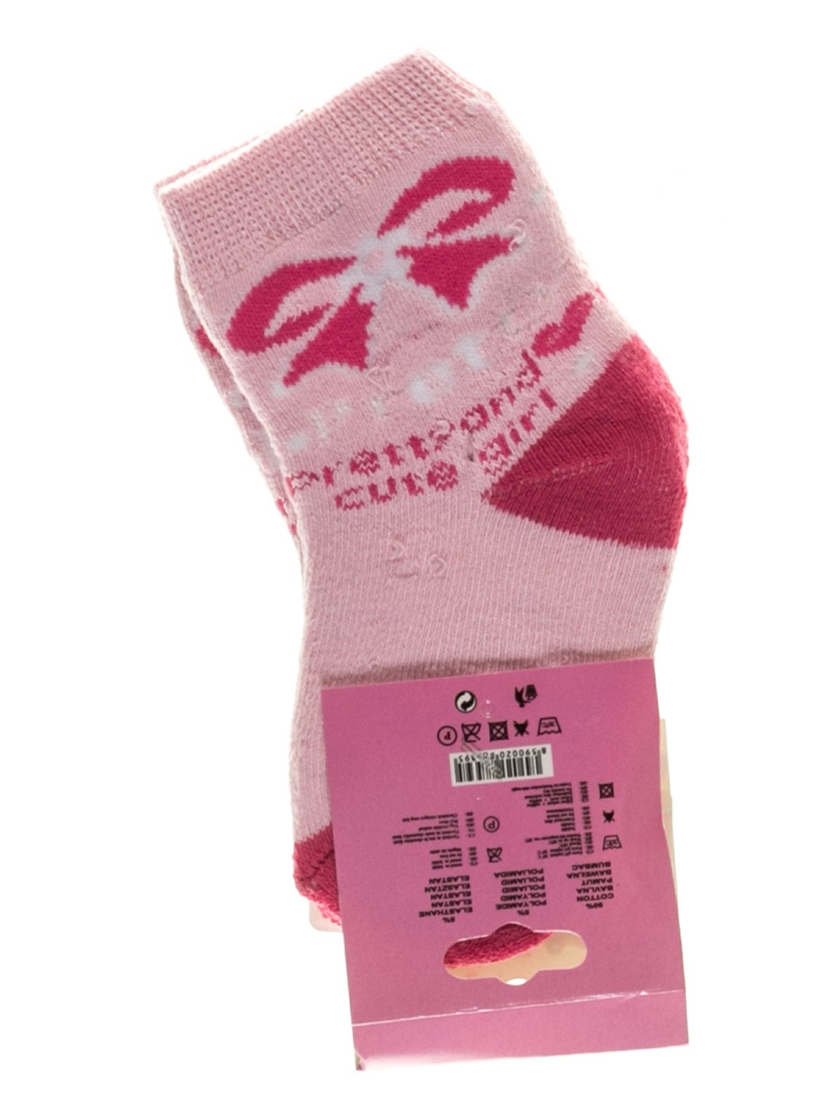Носки розовые с рисунком | 2987278