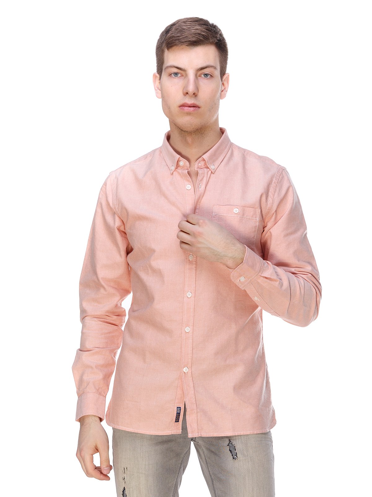 Персиковая рубашка