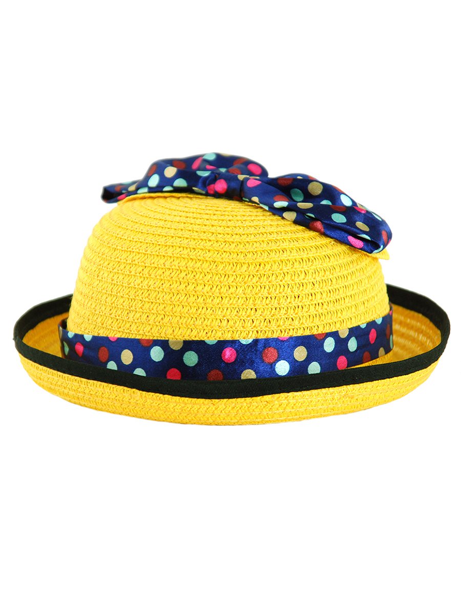 Шляпа желтая с декором | 3201845