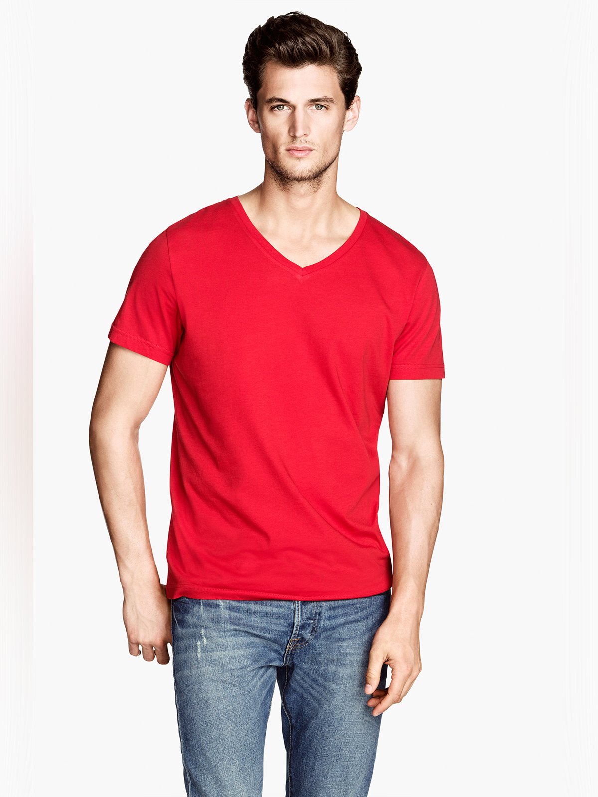 Красная футболка мужская