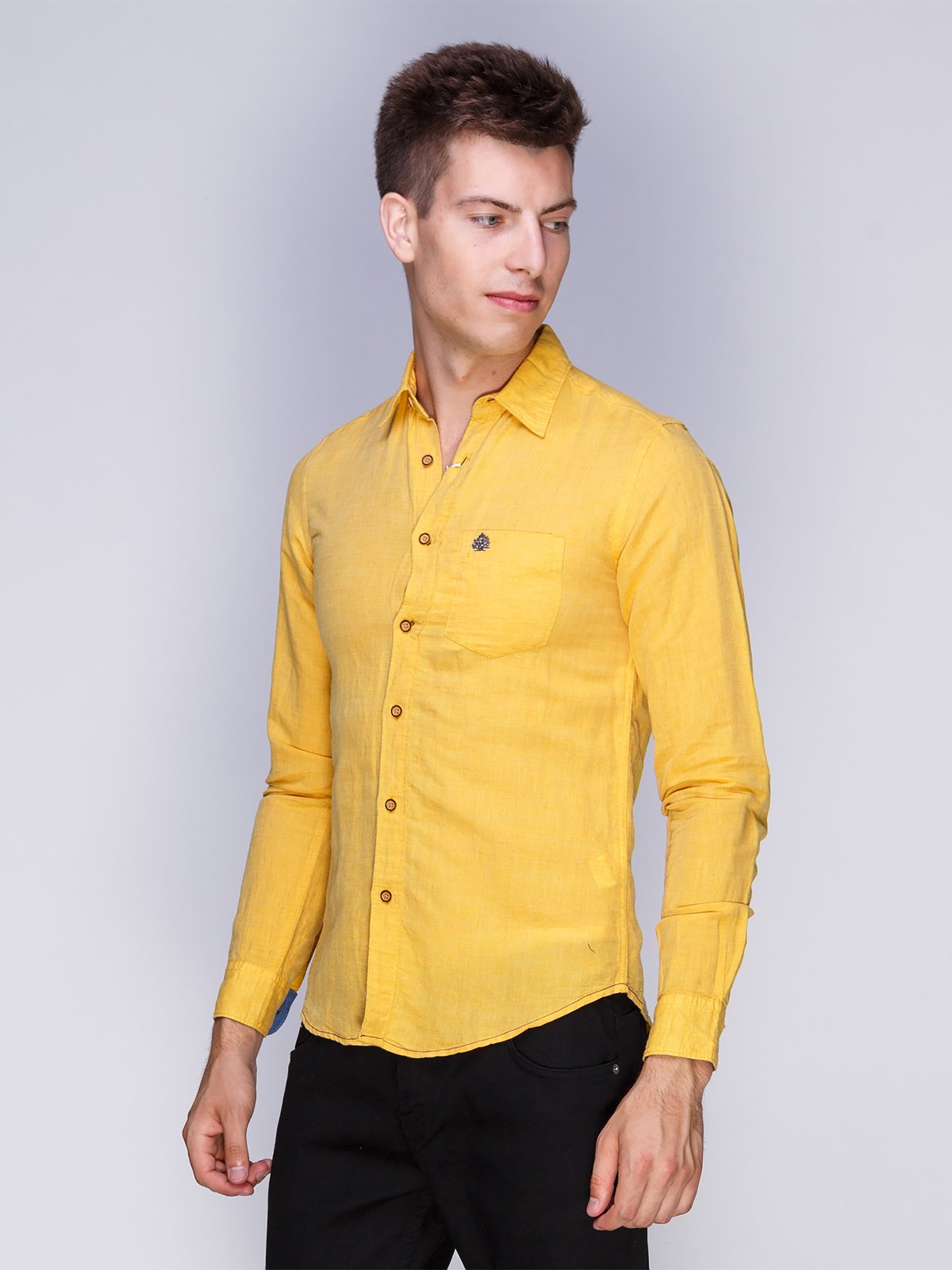 Рубашка Colins мужская желтая