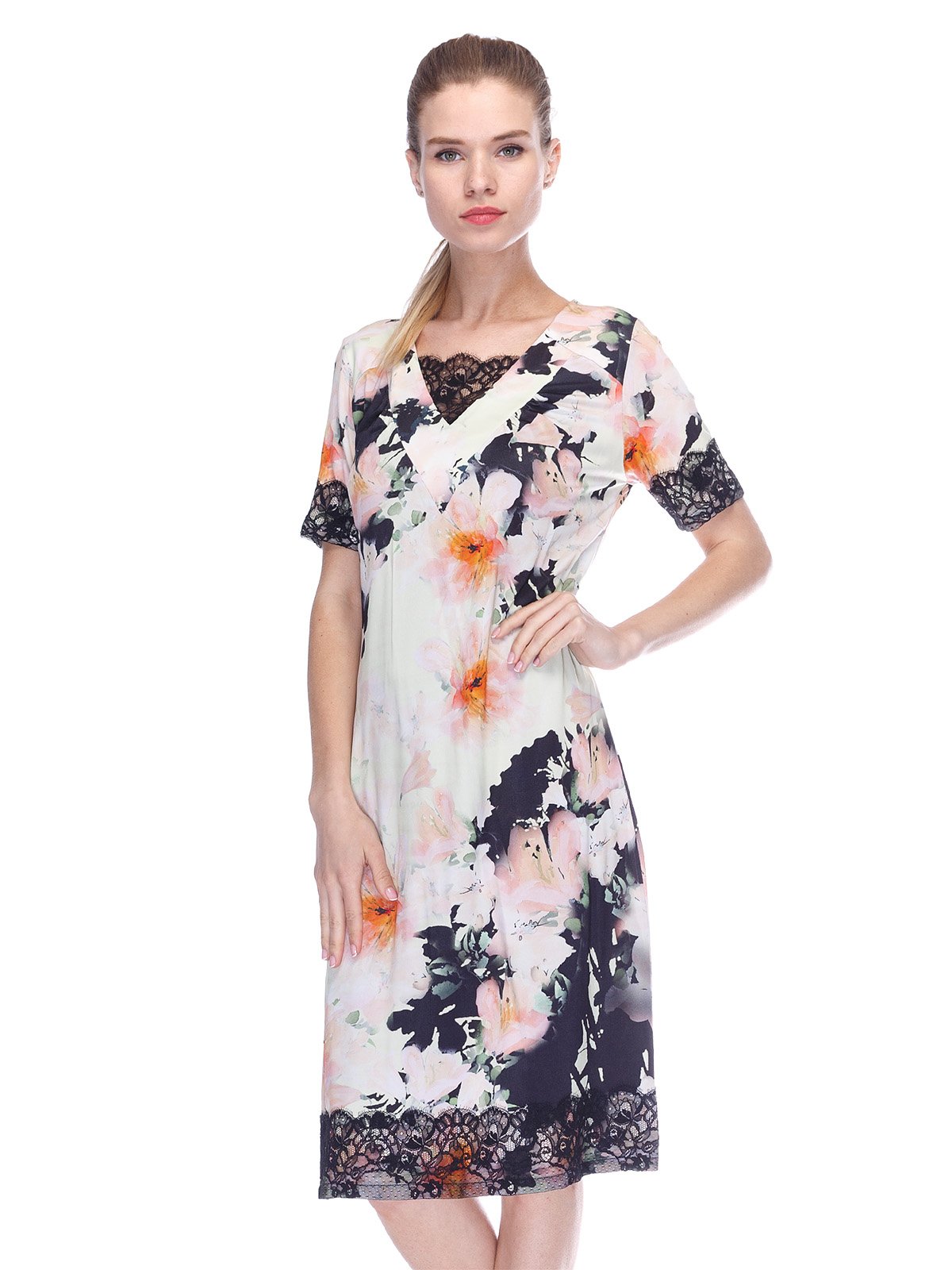 Платье комбинированной расцветки | 3455626