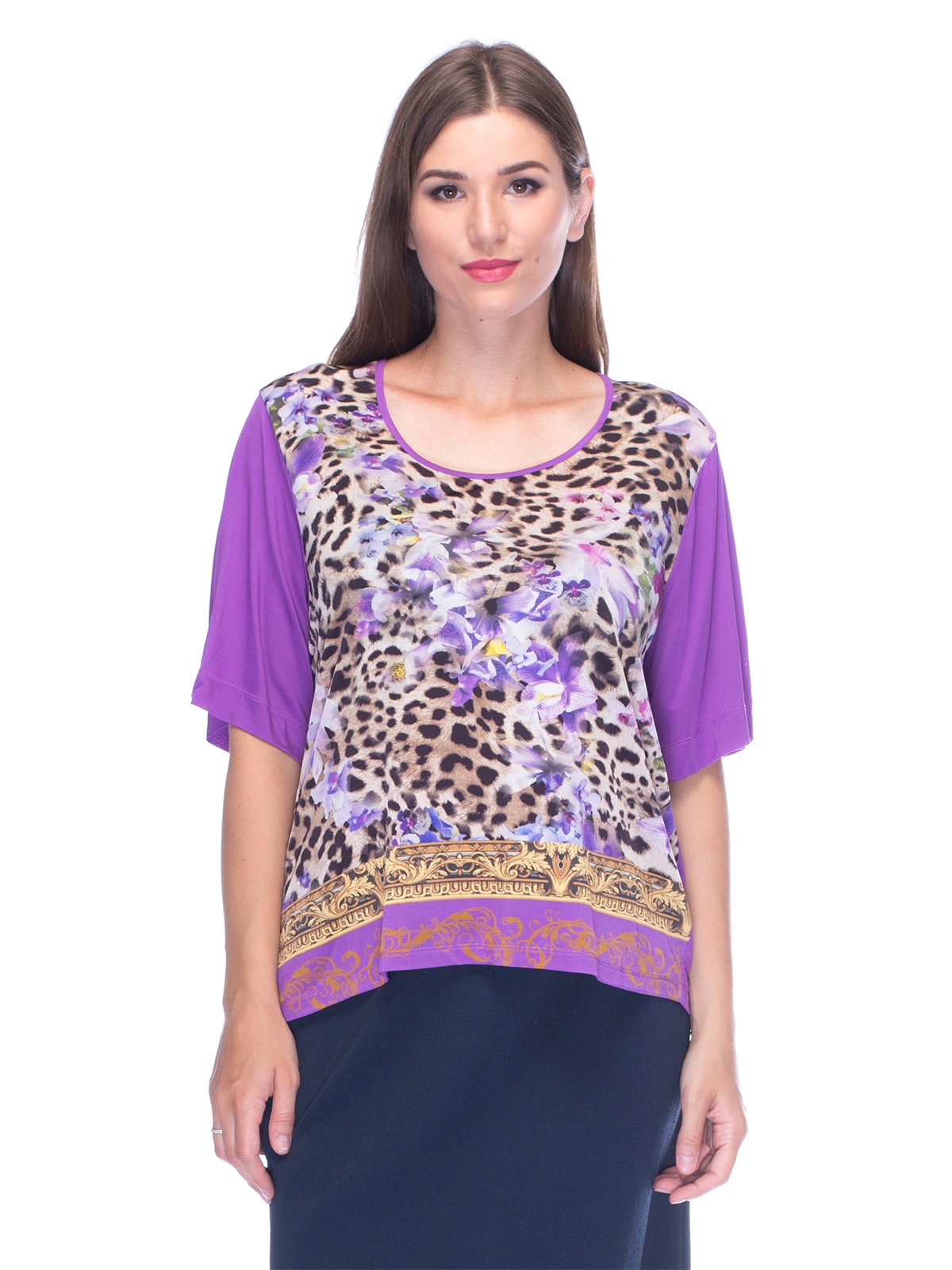 Блуза комбинированной расцветки | 3455495