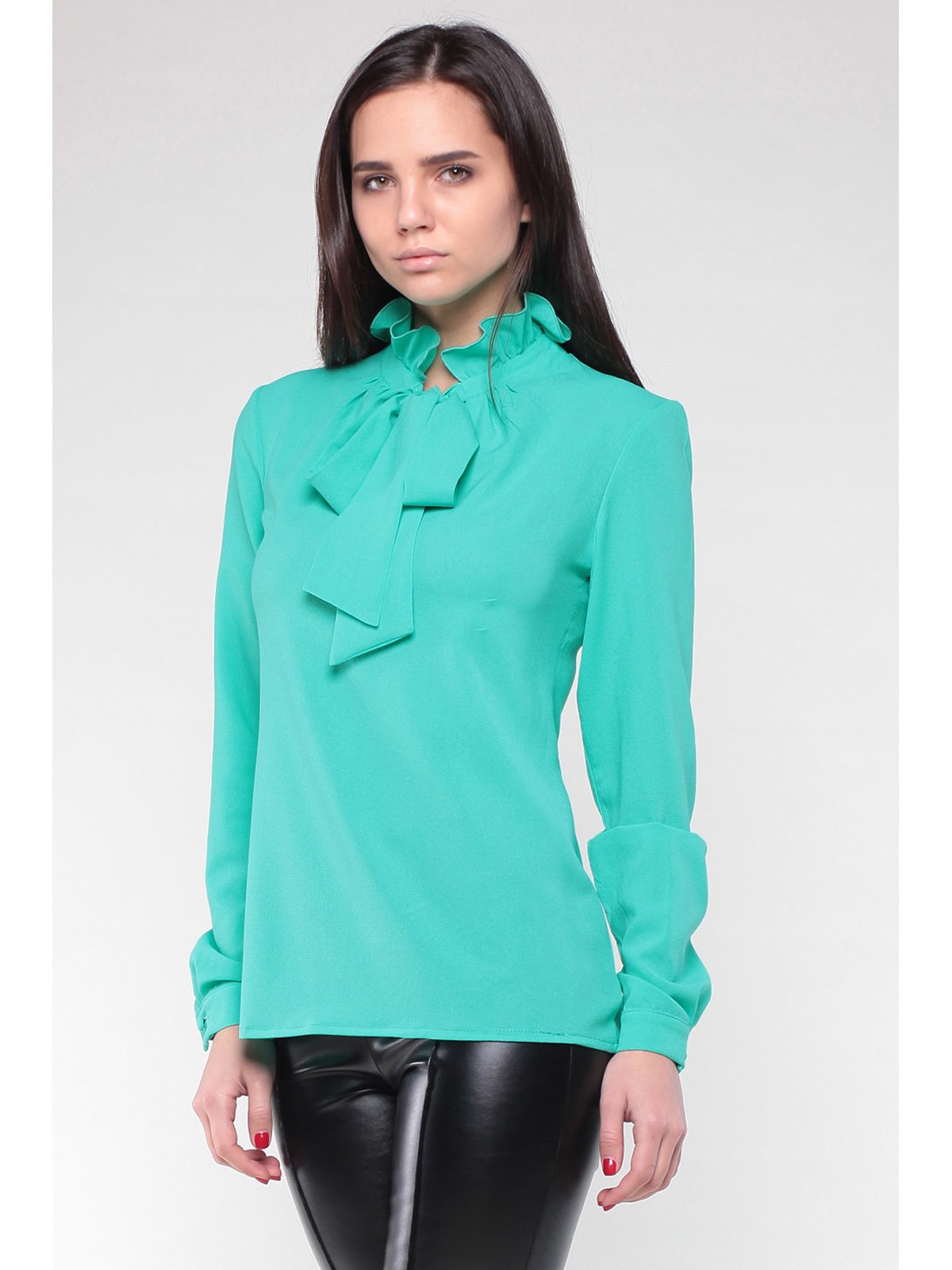 Блуза ментолового кольору | 3471145