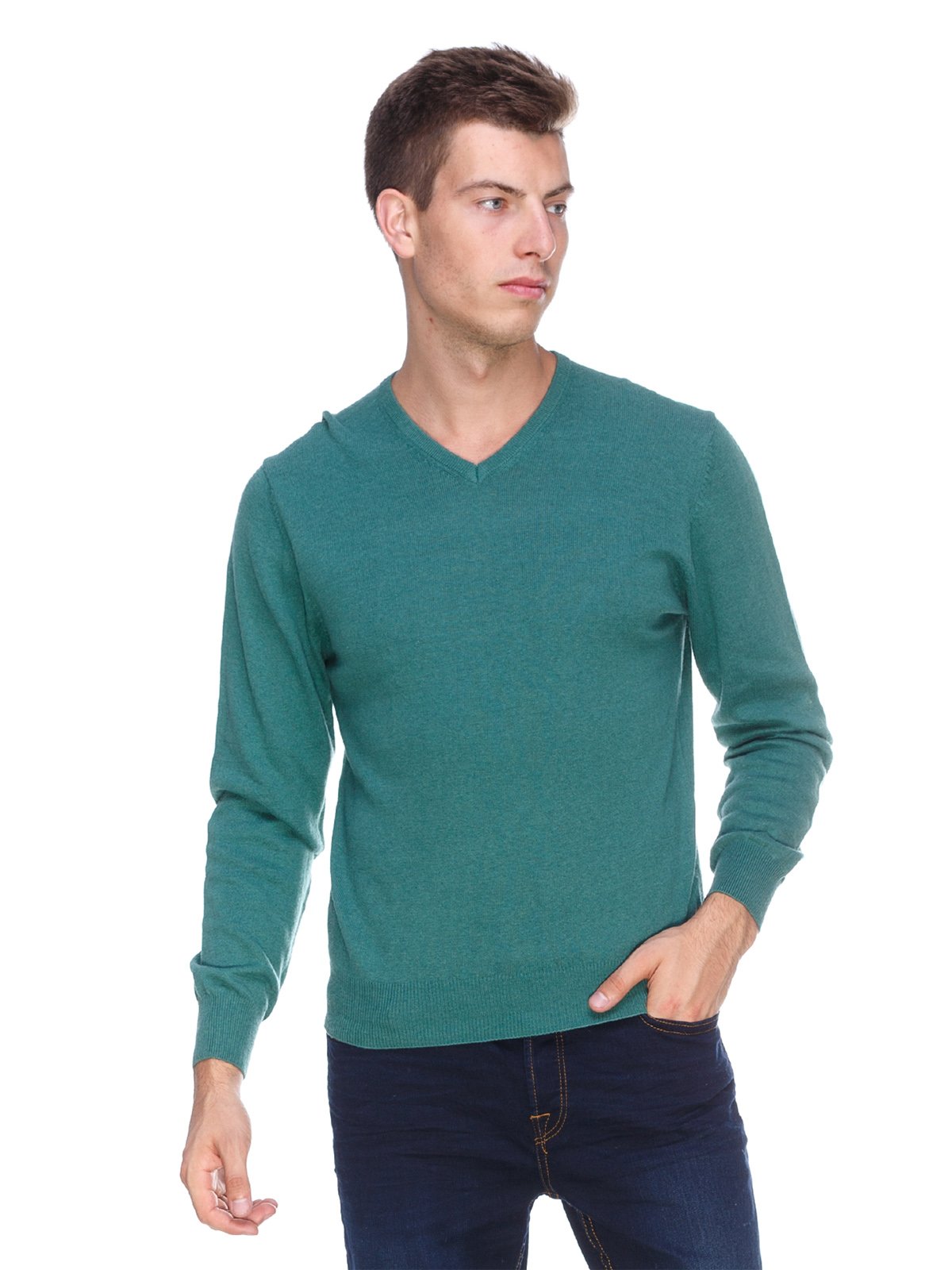 Пуловер зеленый | 1440673