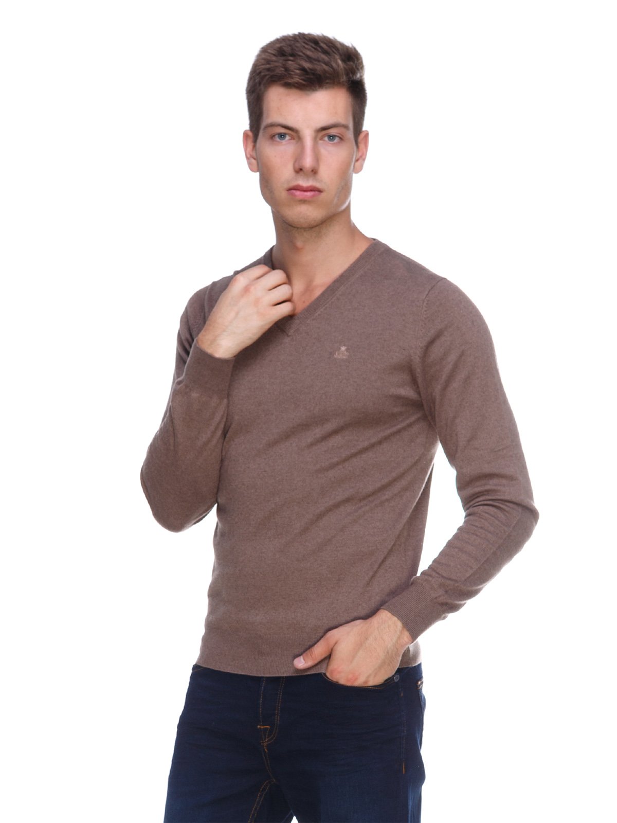 Пуловер коричневий | 720179