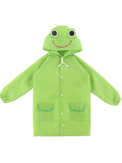 Дождевик детский на кнопках Funny rain coat зеленый | 3579931