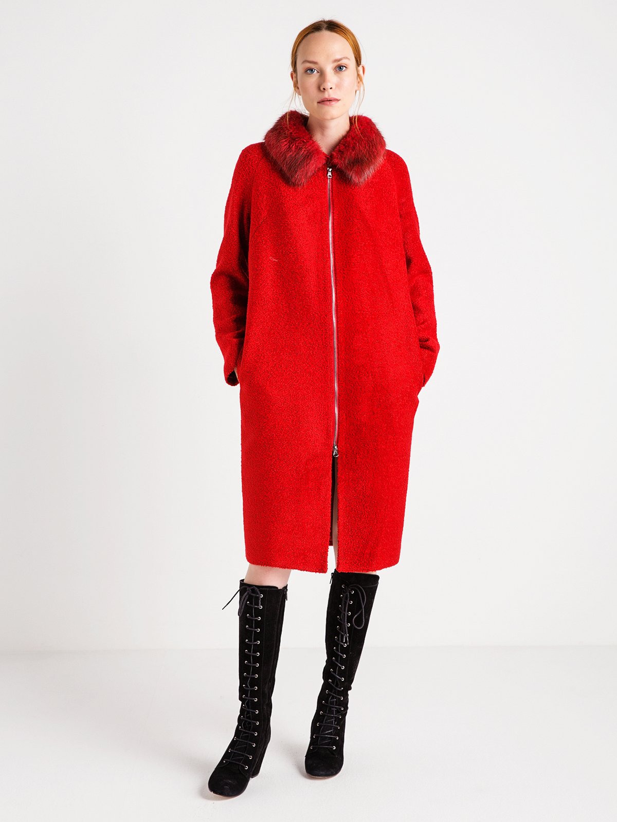 Пальто яскраво-червоне | 3606567