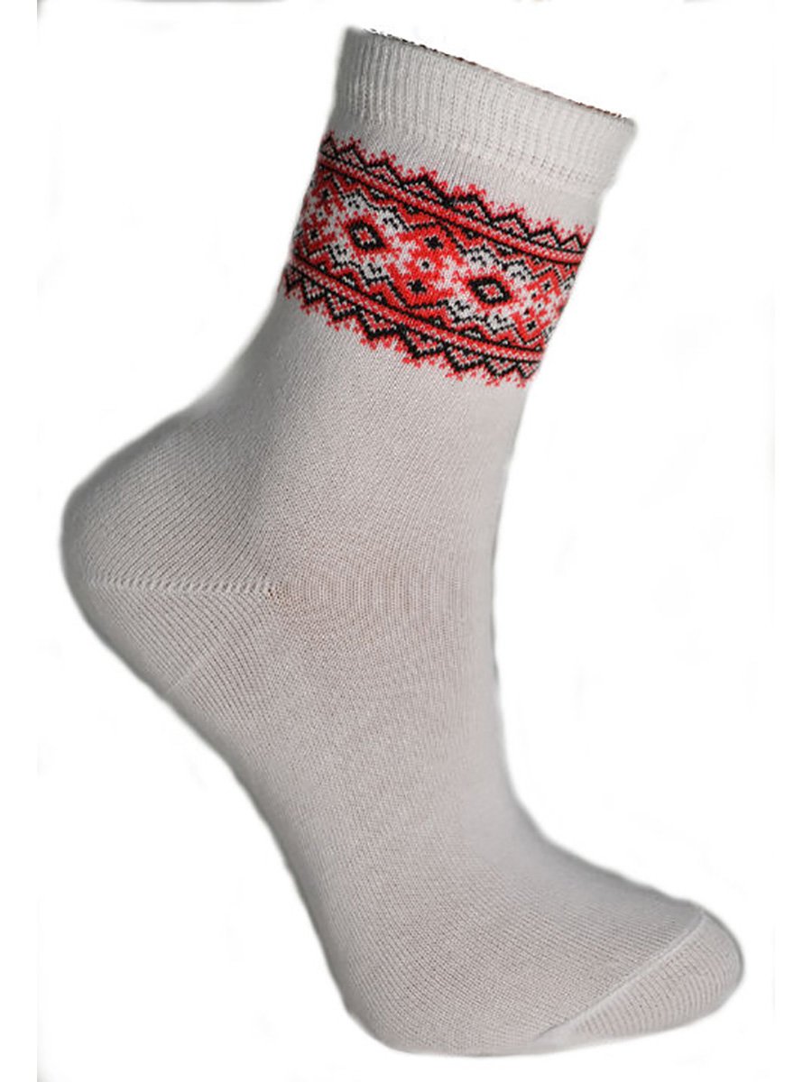 Шкарпетки білі в орнамент | 3630704