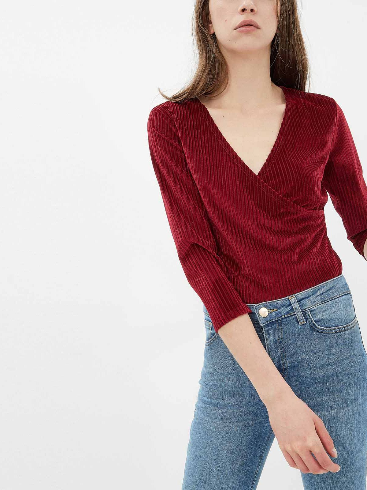 Пуловер бордовий | 3636920
