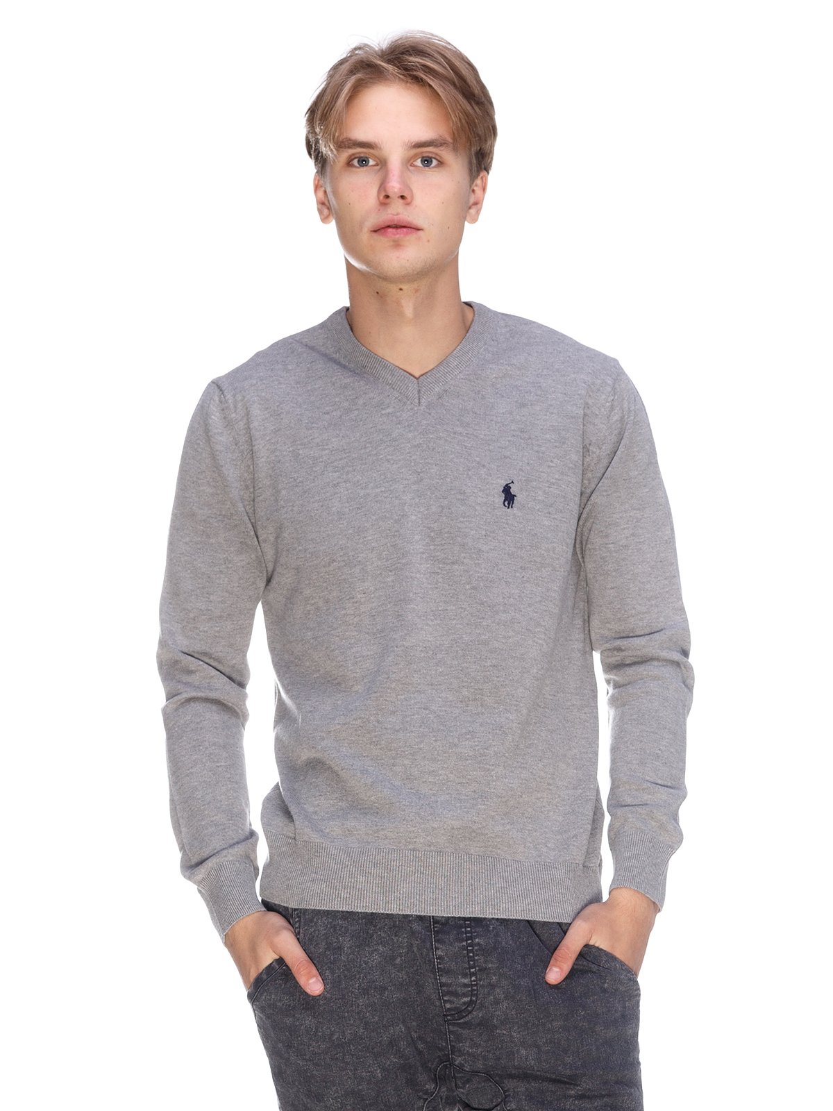 Пуловер светло-серый | 3636192
