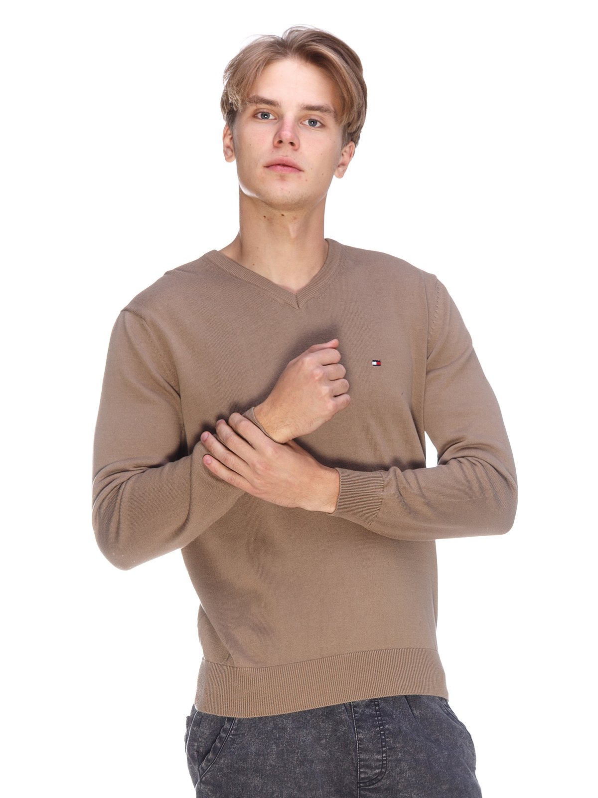 Пуловер светло-коричневый | 3636182