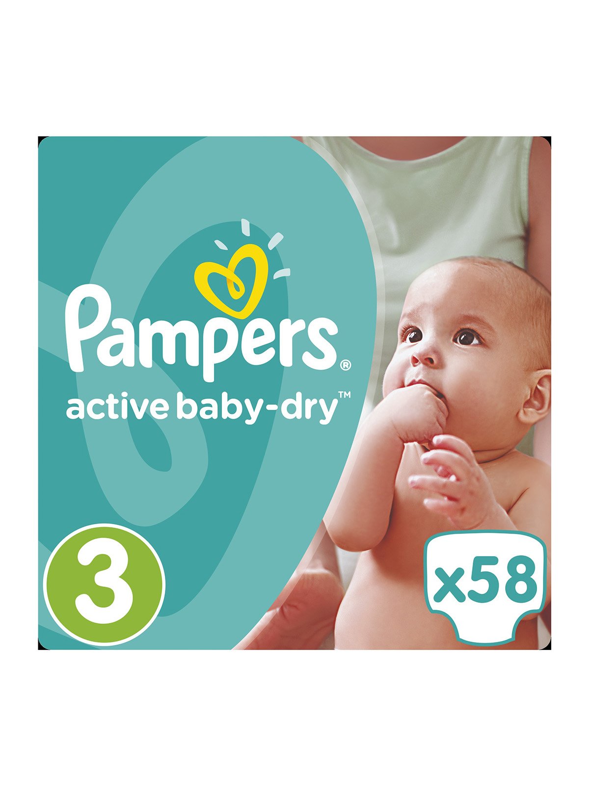 Подгузники Active Baby-Dry - размер 3 (Midi) 5-9 кг (58 шт.) | 3670159