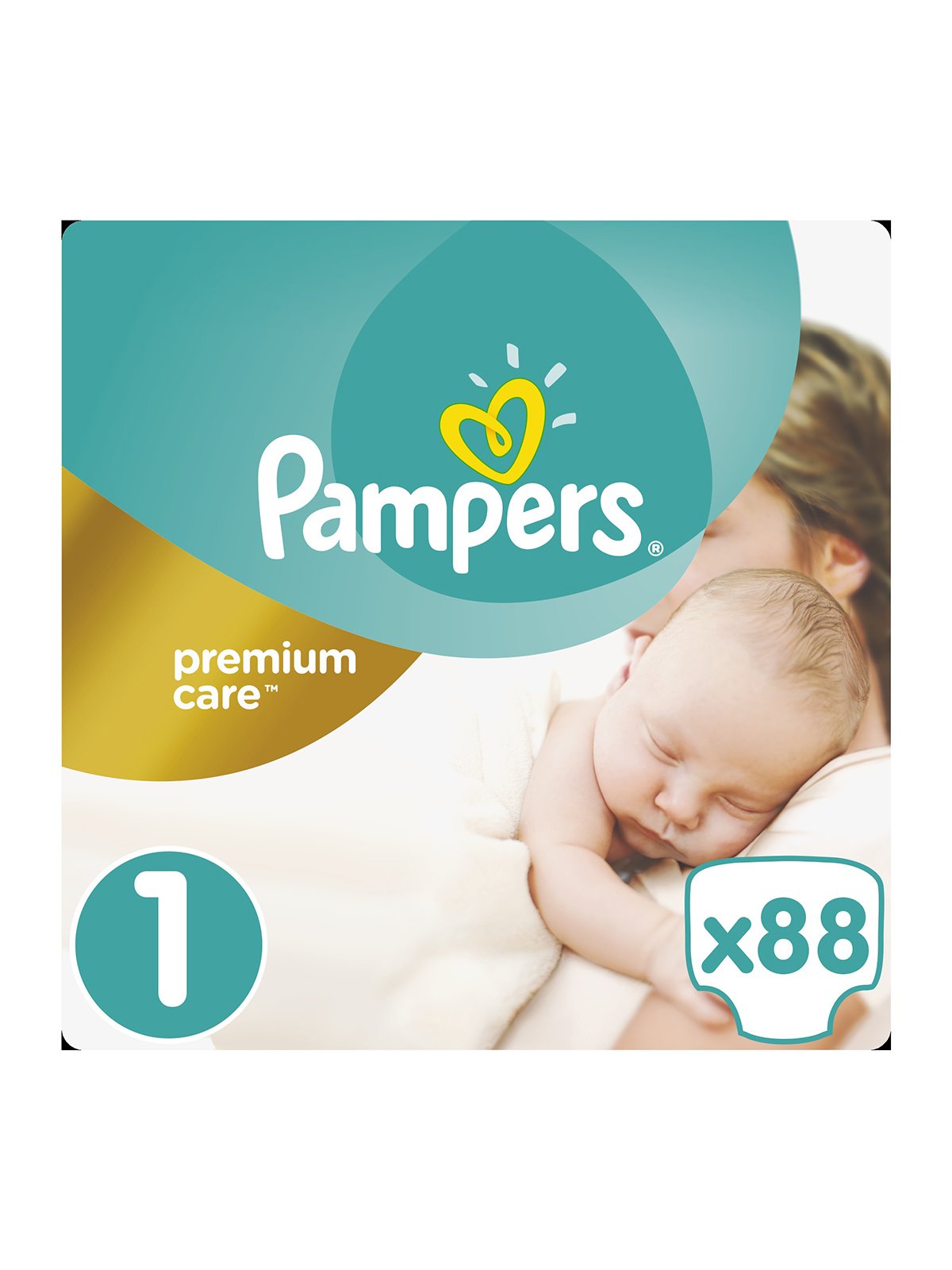 Підгузки Premium Care New Born - розмір 1 (для новонароджених) 2-5 кг (88 шт.) | 3670180